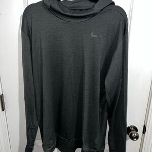 Grey Nike Dri-Fit Hooded Sweat Shirt